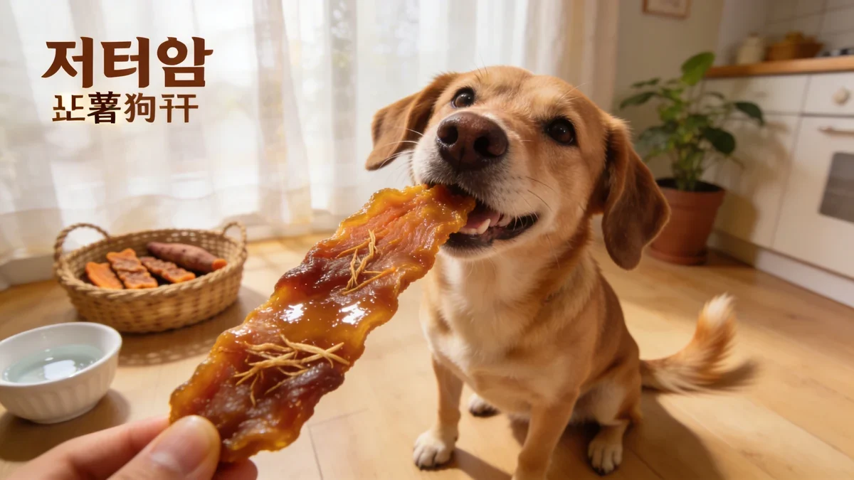 korean sweet potato dog treats why korean goguma is different shown in a realistic lifestyle context with a dog