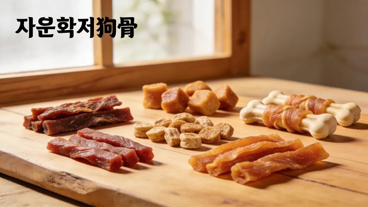 the complete guide to korean dog treats ingredients benefits what to know arranged as a premium Korean dog treats hero image