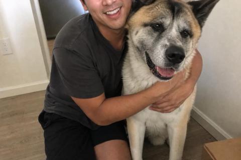Hachi with their human