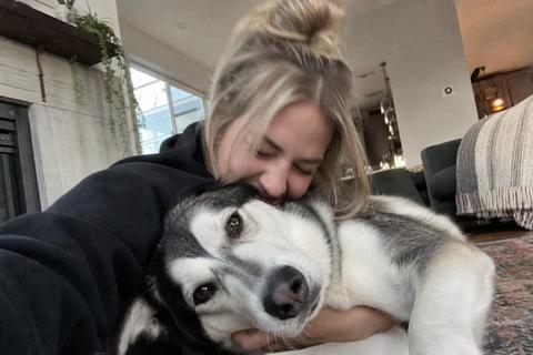 Luna with their human